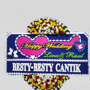 Karangan Bunga Happy Wedding