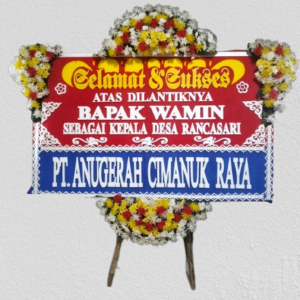 Karangan Bunga Papan Selamat Indramayu