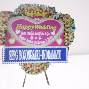 Karangan Bunga Happy Wedding Indramayu